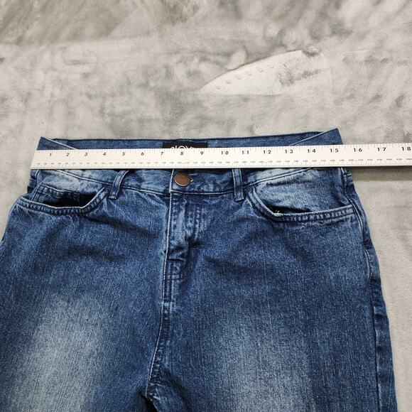 OLGYN Jeans Womens 12 Blue Faded High Rise Skinny Ankle Cotton Denim Casual - Picture 5 of 9